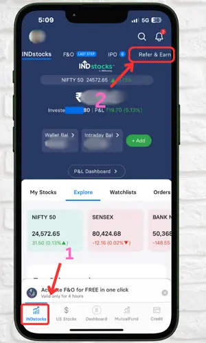 INDMoney App se Paisa kaise kamaye Step 01 hindi