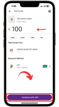 Upstox Account me paise kaise jama kare step 04